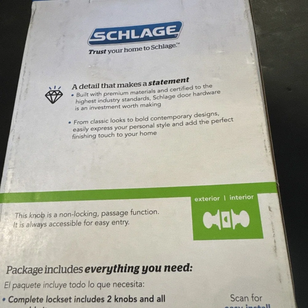 Schlage F10 v GEO 716, Georgian Aged Bronze Hall/Closet Door‎ Knob